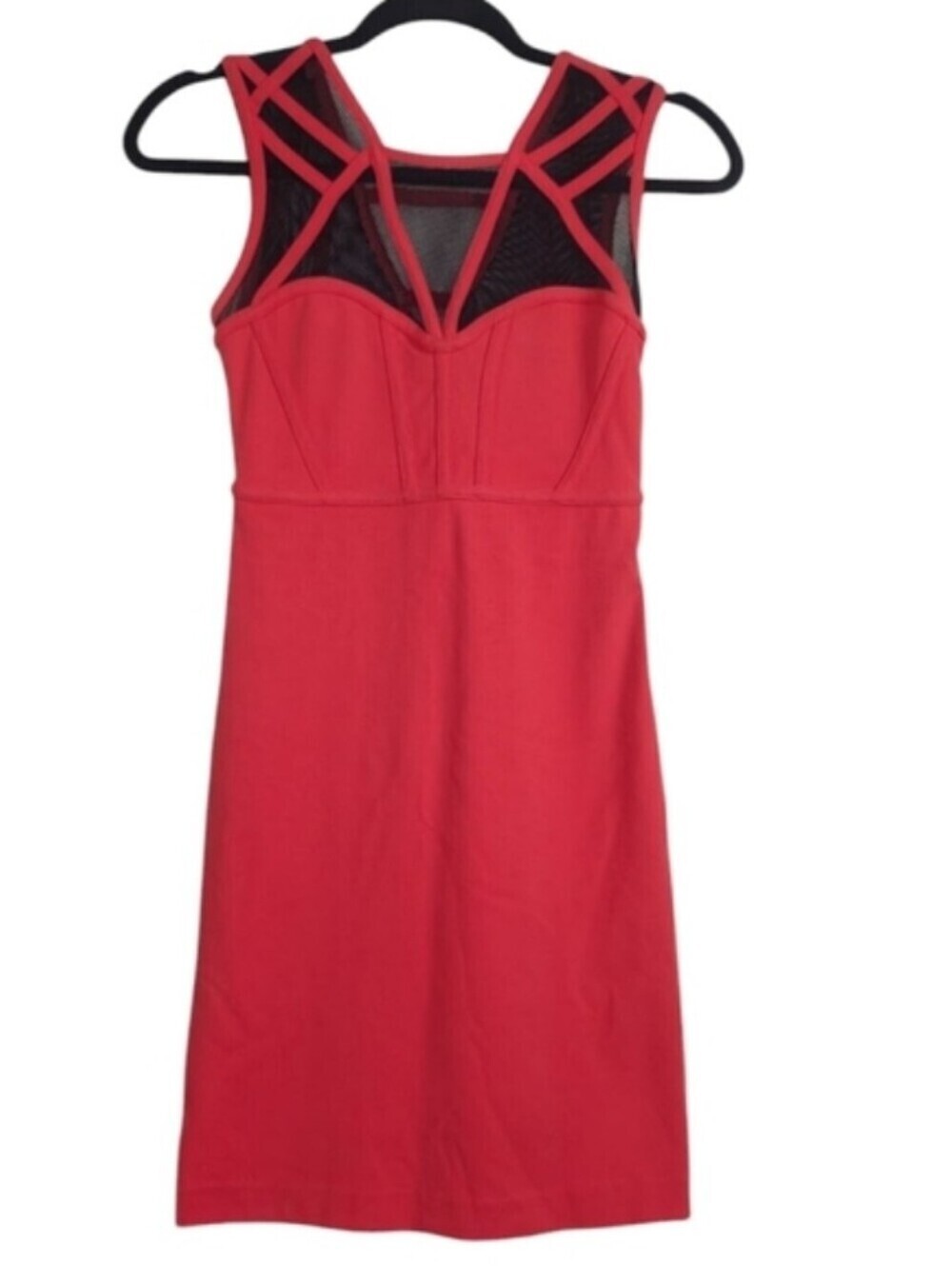 Versace Collection Red Sheath Mini Dress with Sweetheart Neckline - Picture 8 of 8